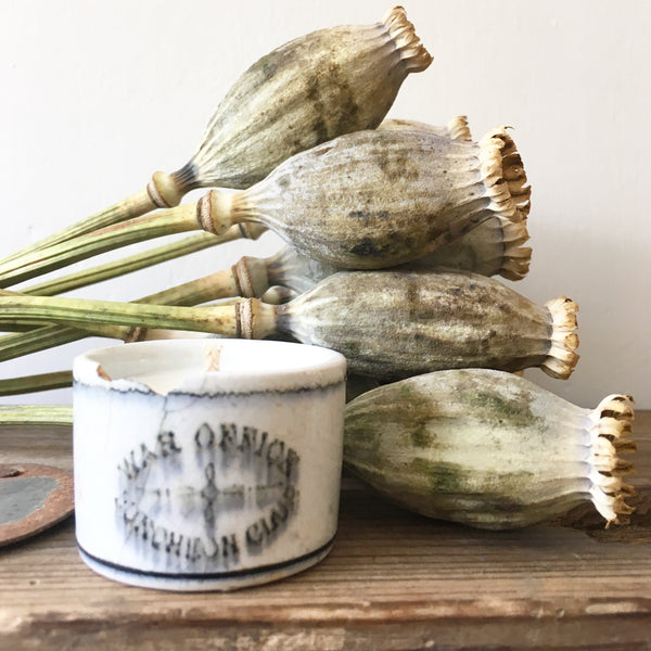Small War Office Vintage Pot Candle in Earl Grey & Cucumber