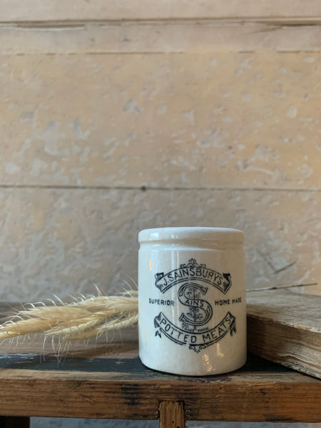 Small Sainsbury’s Vintage Potted Meats Pot Candle in Black Tea & Jasmine