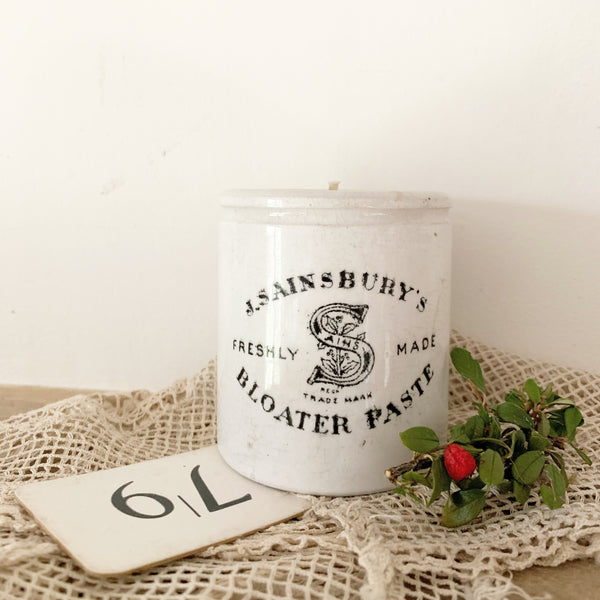 Vintage J Sainsburys Pot Candle in Earl Grey & Cucumber