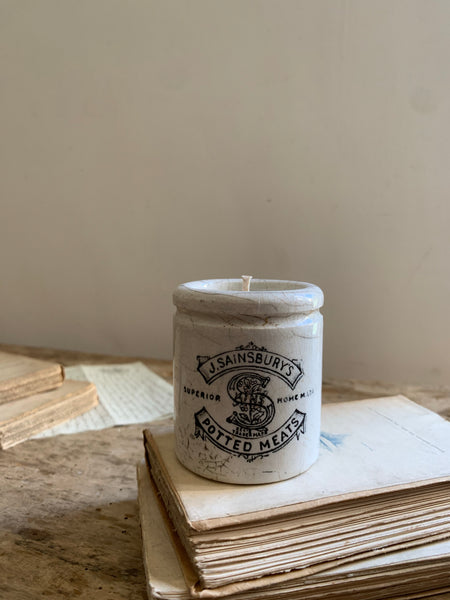 Vintage J Sainsburys Pot Candle in Wild Fig