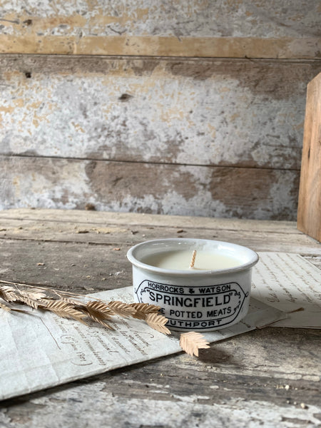 Vintage Springfield Pot Candle in Seasalt and Woodsage