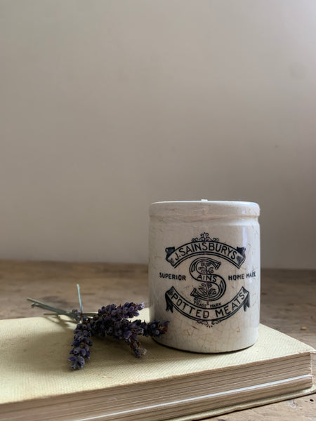 Vintage J Sainsburys Pot Candle in Wild Fig