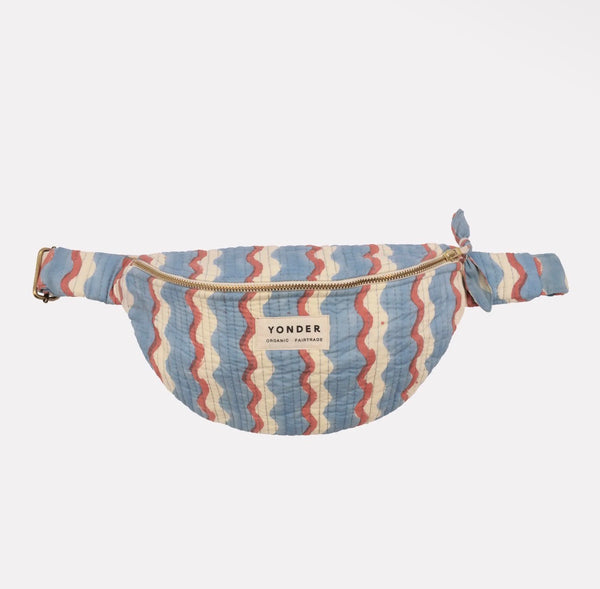 Cotton Quilted Bum Bag, Sky Blue