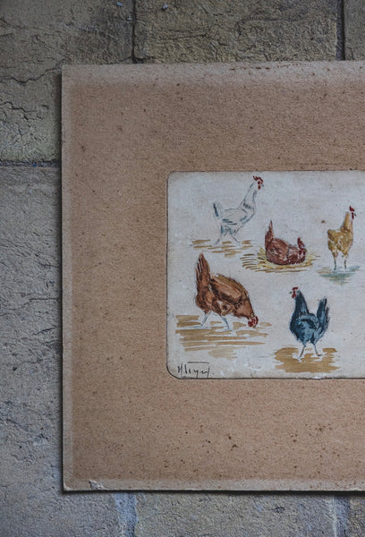 1944 Chicken Painted Sketches