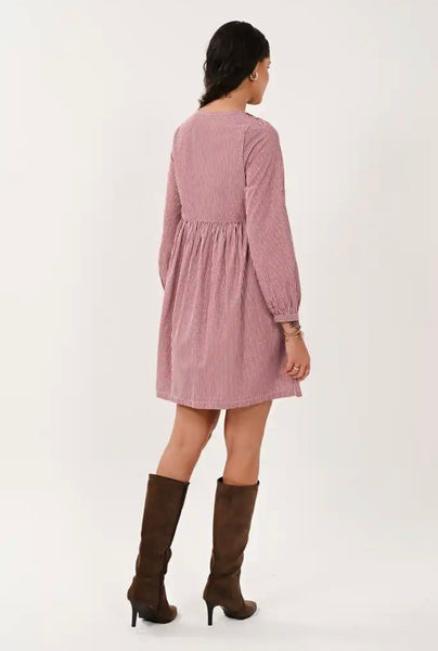 Saige by Nomads Embroidered Striped Tunic Dress