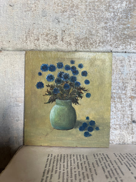 Miniature Floral Oil on Board