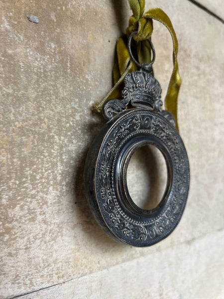 French Antique Hanging Silver Decorative Piece