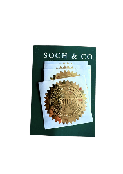 Nice list Christmas sticker seals - Pack of 5
