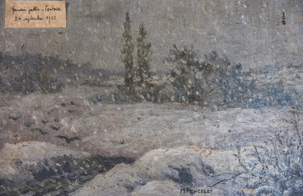 1951 M Poncelet French Landscape Oil Painting