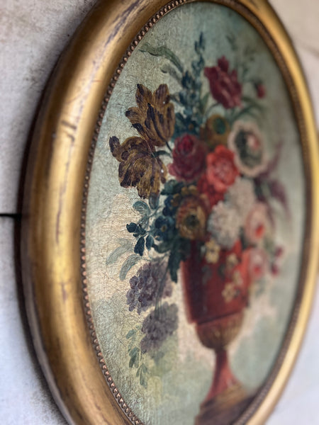 French Antique Framed Floral