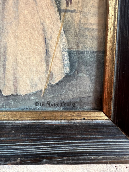 Sweet Vintage Framed Painting