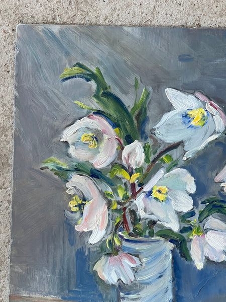 Floral Oil Painting on Board