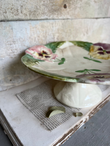 French Floral raised dish