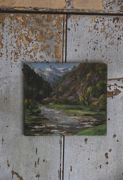 French Landscape Oil on Board
