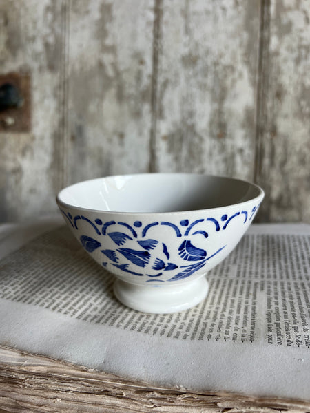 Small Digoin Bright Blue Cafe au Lait bowl