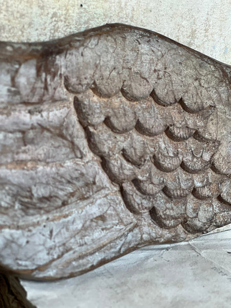 Antique Wooden Carved Wing