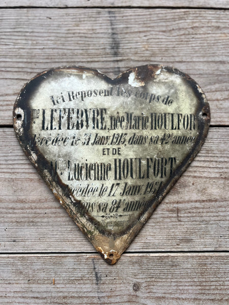 Vintage French Rustic Memorial Heart