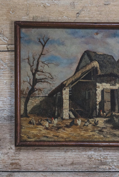 French Farmyard Chicken Painting