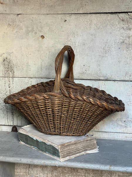 Vintage French Handled Basket