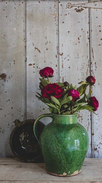 Large Green Handled Jug