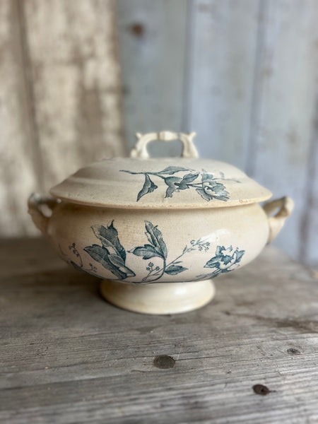 French Transferware Lidded Souperie