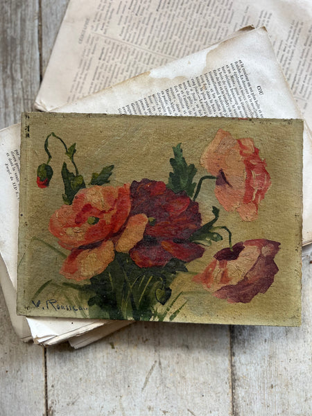 Beautiful French Floral Oil Painting