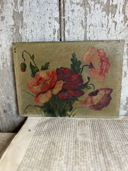 Beautiful French Floral Oil Painting