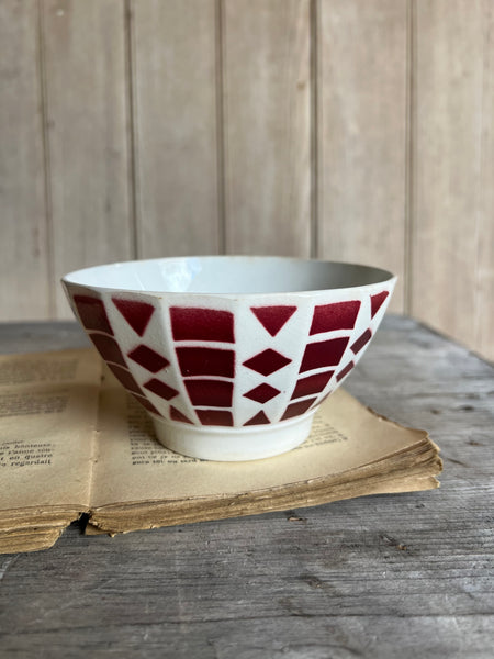 French Cute Stencil Cafe au Lait bowl