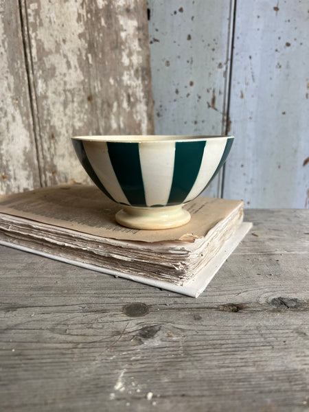 Rustic French Stripe Cafe au Lait bowl