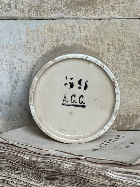 Antique Ironstone Confiture Pot
