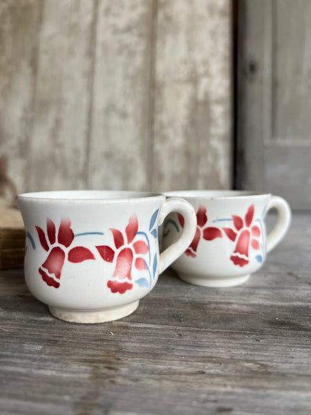 Pair of French Digoin Teacups