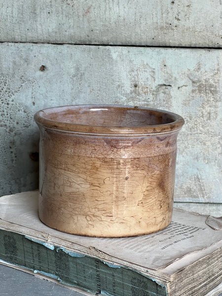 Large Buttery Antique Confiture Pot