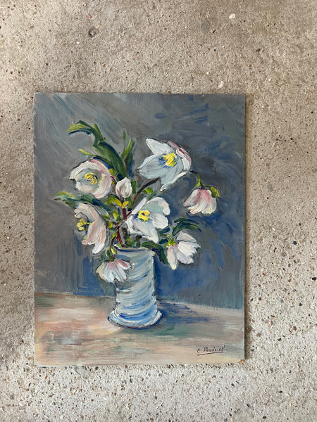 Floral Oil Painting on Board