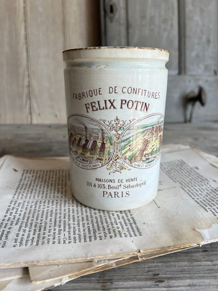 Large Vintage French Felix Potin Jar