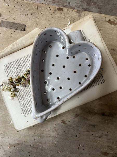 Very Rare 18C Heart Vintage Faiselle Cheese Mould