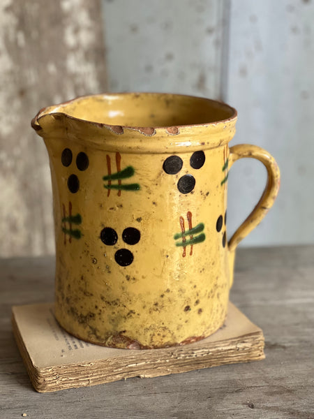 Vintage Large French Yellow Jug