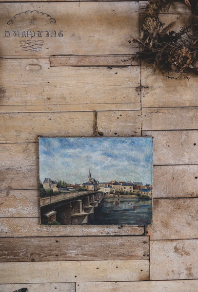 French Town Oil Painting on Canvas 1929