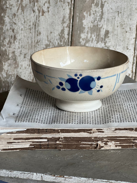 French Blue Stencil Cafe Au Lait