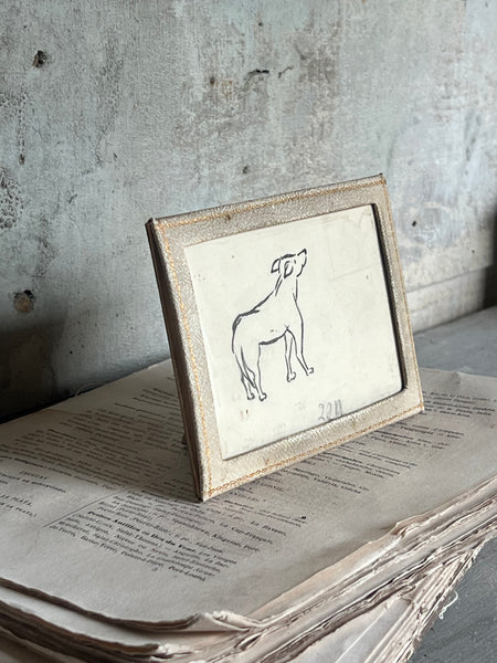Sweet Framed French Dog Sketch
