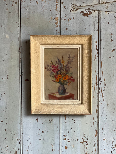 Framed Floral Oil Painting 1945