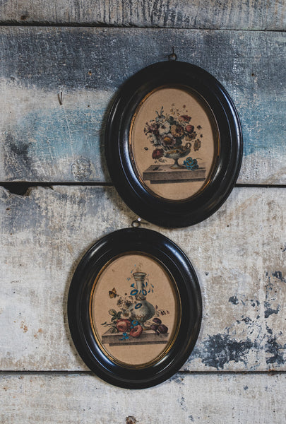 Framed Vintage French Floral Prints