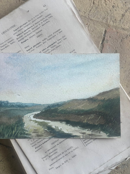 Landscape Watercolour Painting on Card