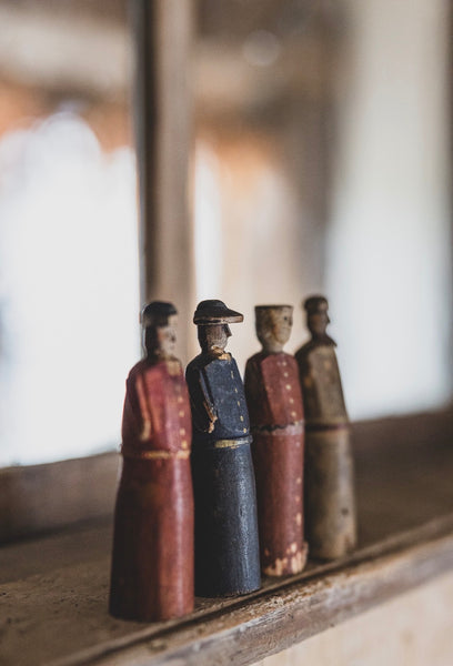 Beautiful Antique Primitive Wooden Figures