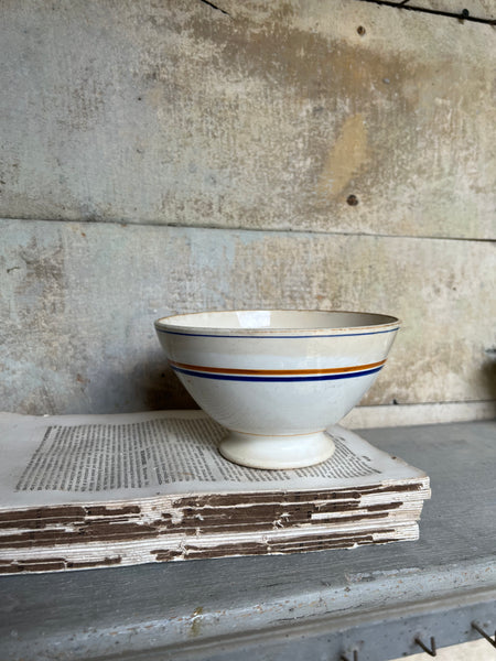 French Digoin Gorgeous Striped Cafe Au Lait