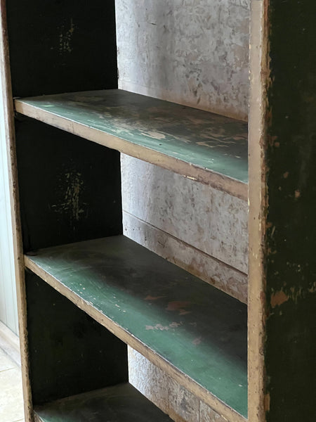 Rustic Chippy Paint Green Book Shelf