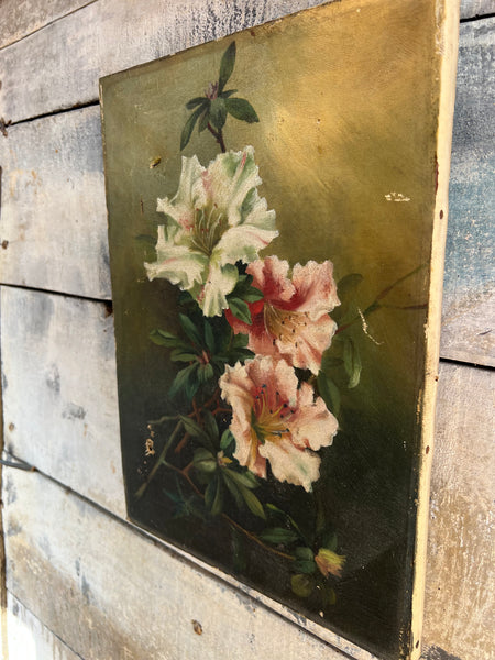 Floral Oil Painting on Canvas