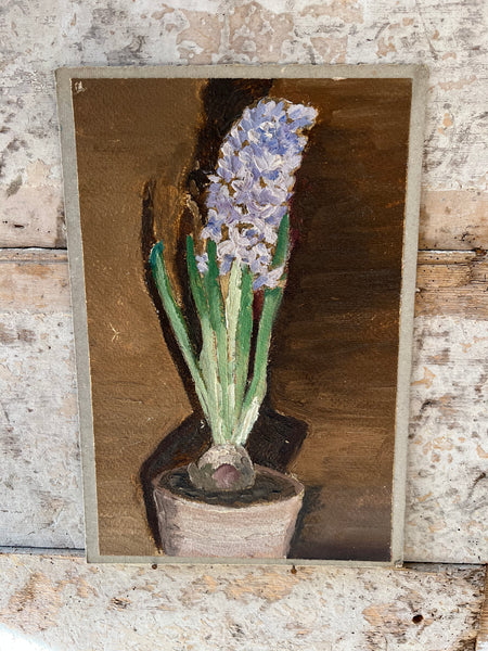 Vintage French Hyacinth Painting