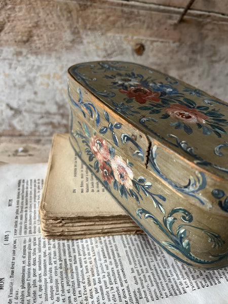 Antique 18C French Painted Wooden Box