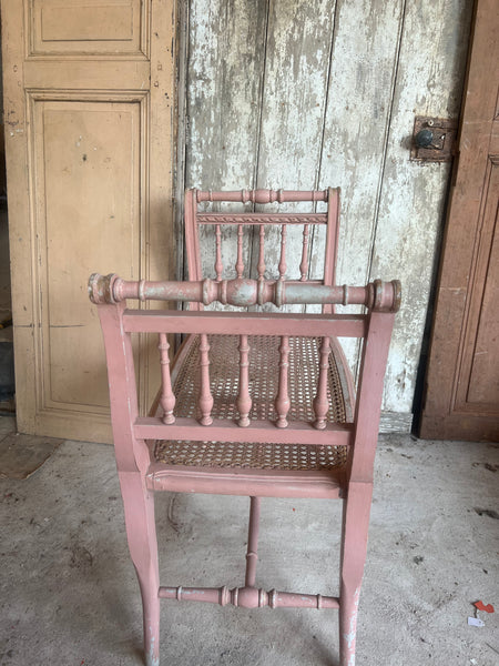 Vintage Chippy Paint Hall Seat