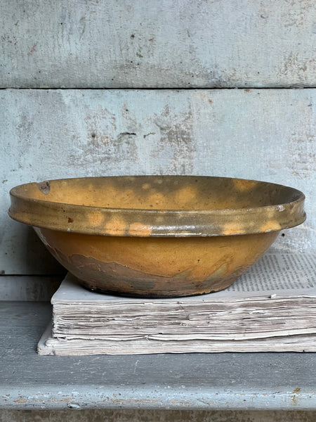 Antique Medium Earthenware Bowl from Provence